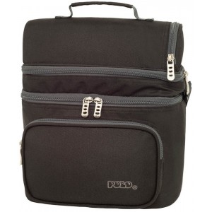 Polo Double Cooler Ισοθερμικό Τσαντάκι Φαγητού 9-07-096-2000 Μαύρο Τσάντες