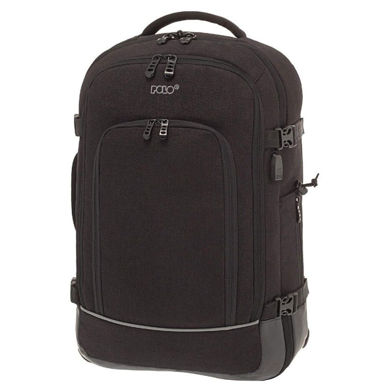 Polo 9-09-002-2000 Τσάντα Πλάτης / Backpack Cabin 40lt Μαύρη POLO