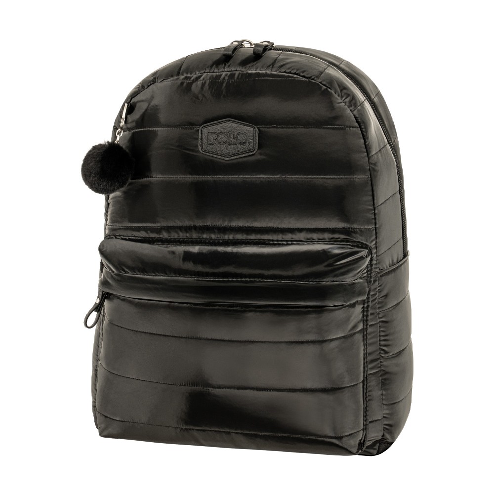 Polo 9-02-077-2000 SOFTIE Backpack Γυναικείο Σακίδιο Πλάτης Μαύρο Τσάντες