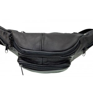 RCM 92-31 Men's Black Leather Waist Bag Bags