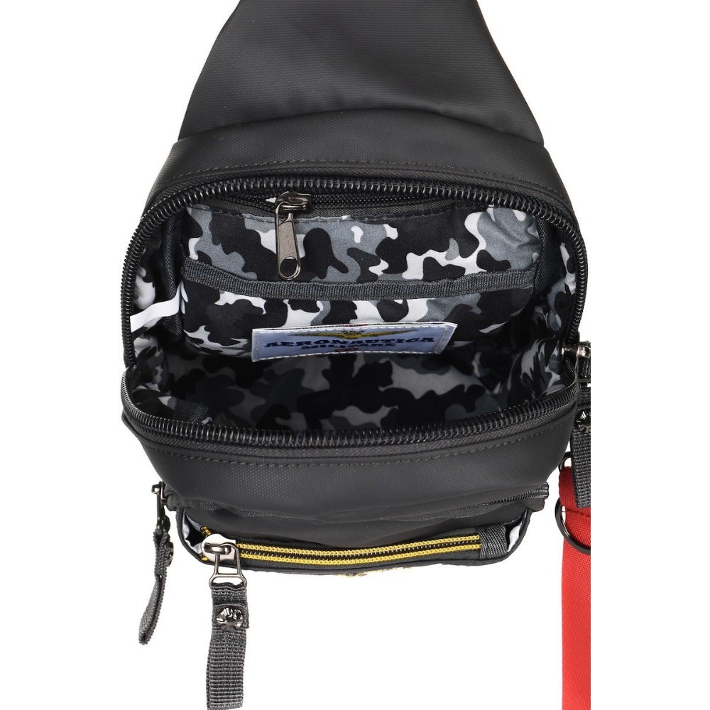 Aeronautica Militare AM-342 Cross Bodybag/Ανδρική Τσάντα Στήθους Γκρι Bags