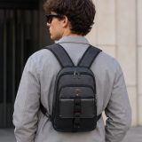 Aeronautica Militare AM-591 Cross Bodybag/Backpack Ανδρική Τσάντα Στήθους Μαύρη 6