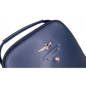 Aeronautica Militare AM-531 Ανδρική Τσάντα Ώμου / Χιαστί Δέρμα με Ύφασμα Μπλε Bags