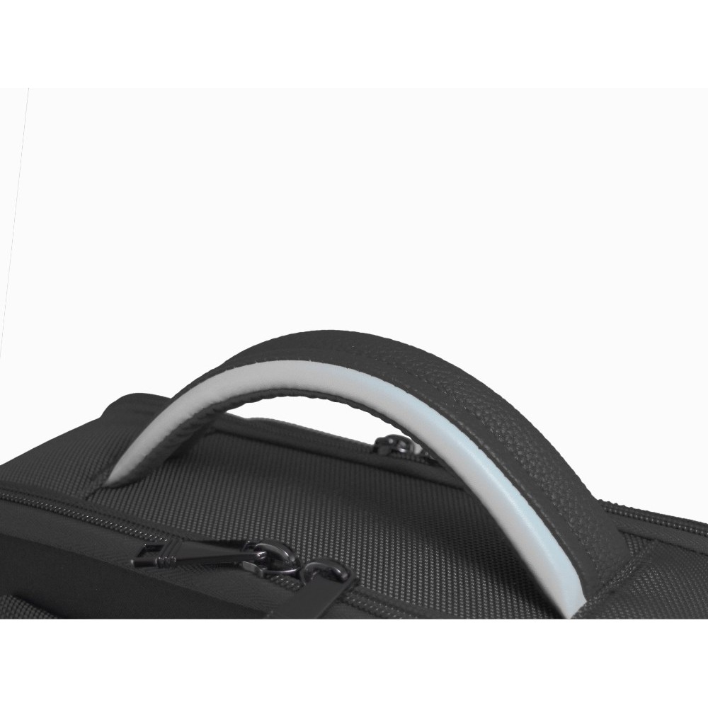 Aeronautica Militare AM-534 Τσάντα Πλάτης Backpack Δέρμα με Ύφασμα Μαύρη Bags