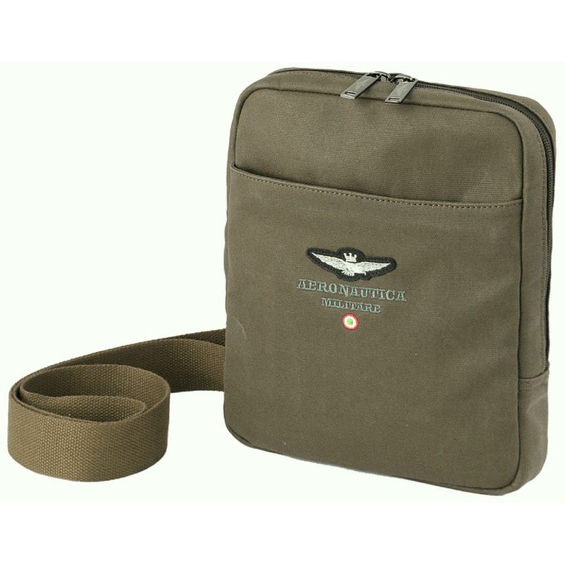 Aeronautica Militare AM-542 Ανδρική Τσάντα Ώμου / Χιαστί Χακί Aeronautica militare