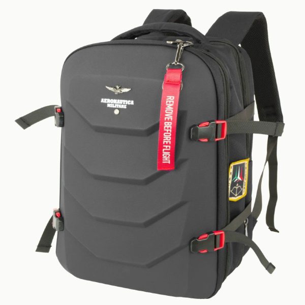 Aeronautica Militare AM-582 Backpack Ταξιδιωτική Τσάντα Πλάτης Μαύρη