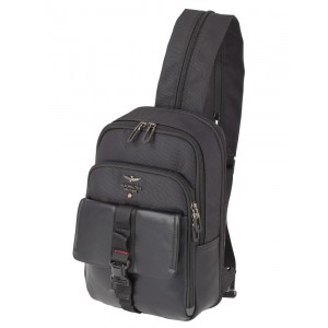 Aeronautica Militare AM-591 Cross Bodybag/Backpack Ανδρική Τσάντα Στήθους Μαύρη Τσάντες
