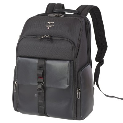 Aeronautica Militare AM-593 Backpack Τσάντα Πλάτης Μαύρη