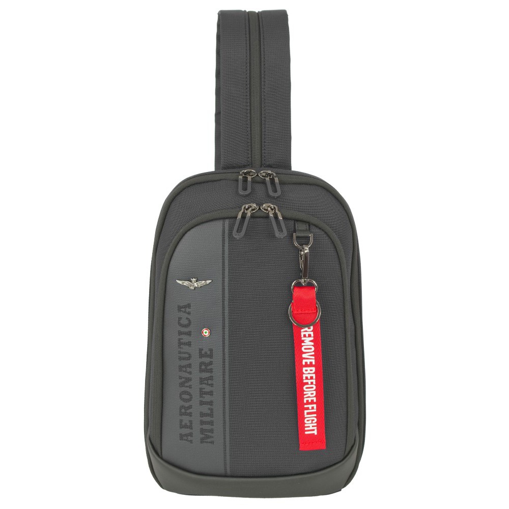 Aeronautica Militare AM-603 Cross Bodybag/Backpack Ανδρική Τσάντα Στήθους Μαύρη Τσάντες