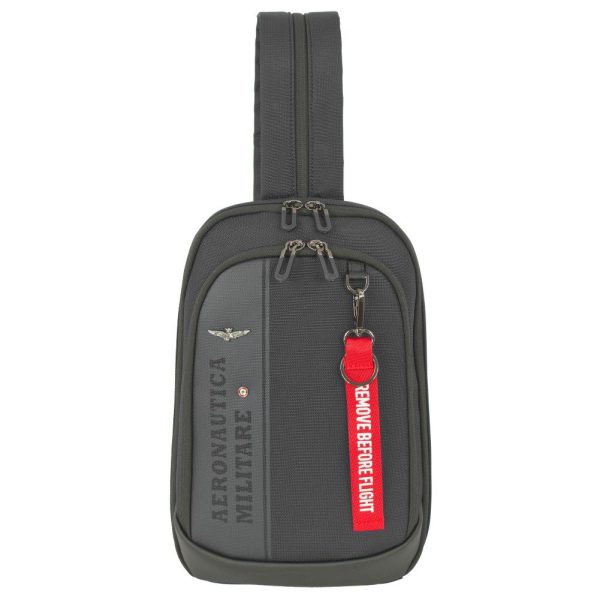Aeronautica Militare AM-603 Cross Bodybag/Backpack Ανδρική Τσάντα Στήθους Μαύρη