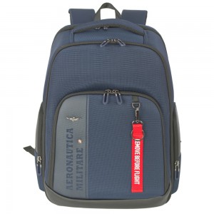 Aeronautica Militare AM-604 Backpack Τσάντα Πλάτης Μπλε Τσάντες