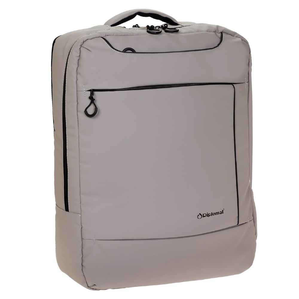 Diplomat BF211-55 The LYON Collection Ταξιδιωτικό Σακίδιο Πλάτης Μπεζ-Γκρι Τσάντες