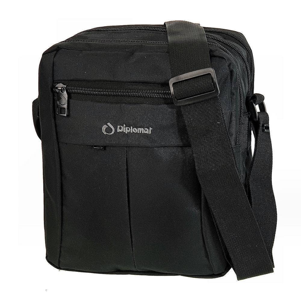 Diplomat BF843 Ανδρική Τσάντα Ώμου / Χιαστί Μαύρη Τσάντες