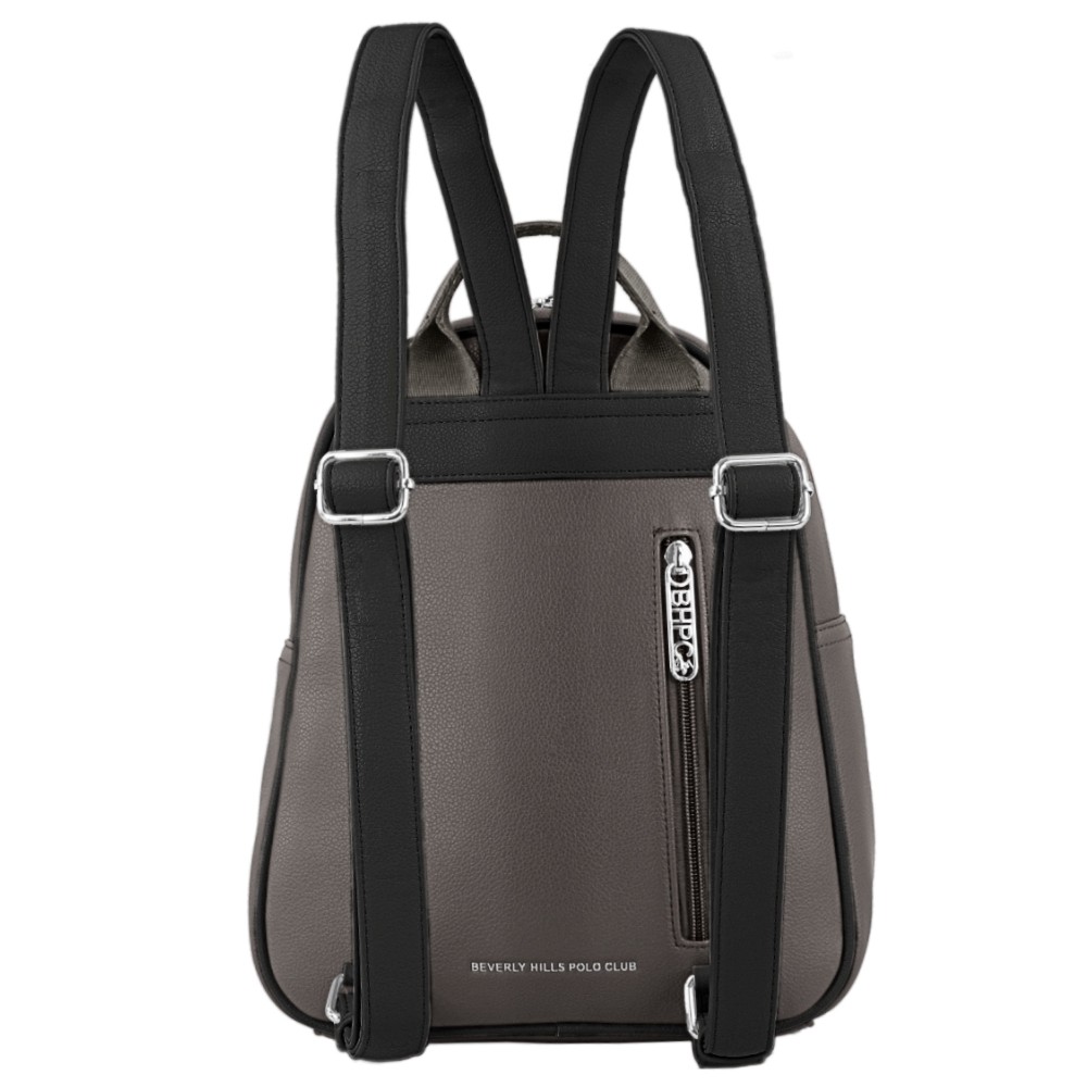 Beverly Hills Polo Club BH-4262 Γυναικεία Τσάντα Πλάτης Backpack Γκρι Bags