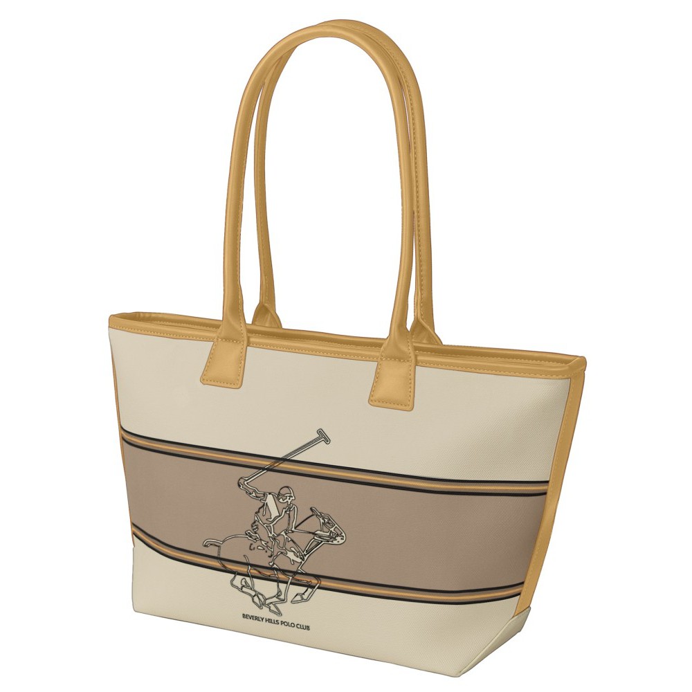Beverly Hills Polo Club BH-4410 Women's Shoulder Bag Beige Bags