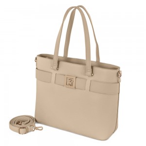 Beverly Hills Polo Club BH-4490 Γυναικεία Τσάντα Ώμου Μπεζ Τσάντες