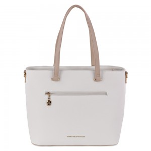 Beverly Hills Polo Club BH-4490 Γυναικεία Τσάντα Ώμου Λευκή Τσάντες