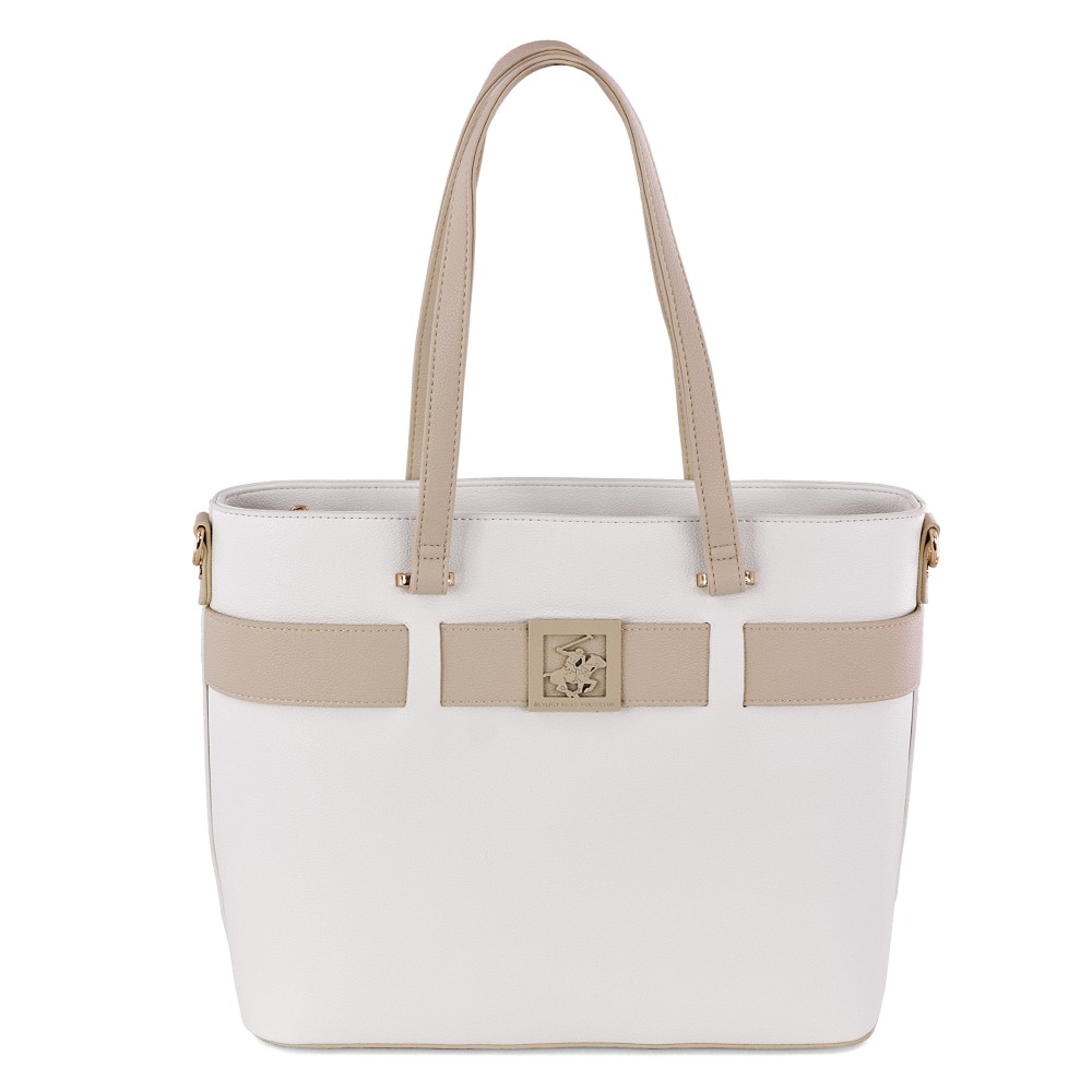 Beverly Hills Polo Club BH-4490 Γυναικεία Τσάντα Ώμου Λευκή Τσάντες
