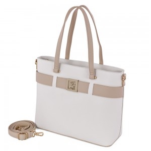 Beverly Hills Polo Club BH-4490 Γυναικεία Τσάντα Ώμου Λευκή Τσάντες