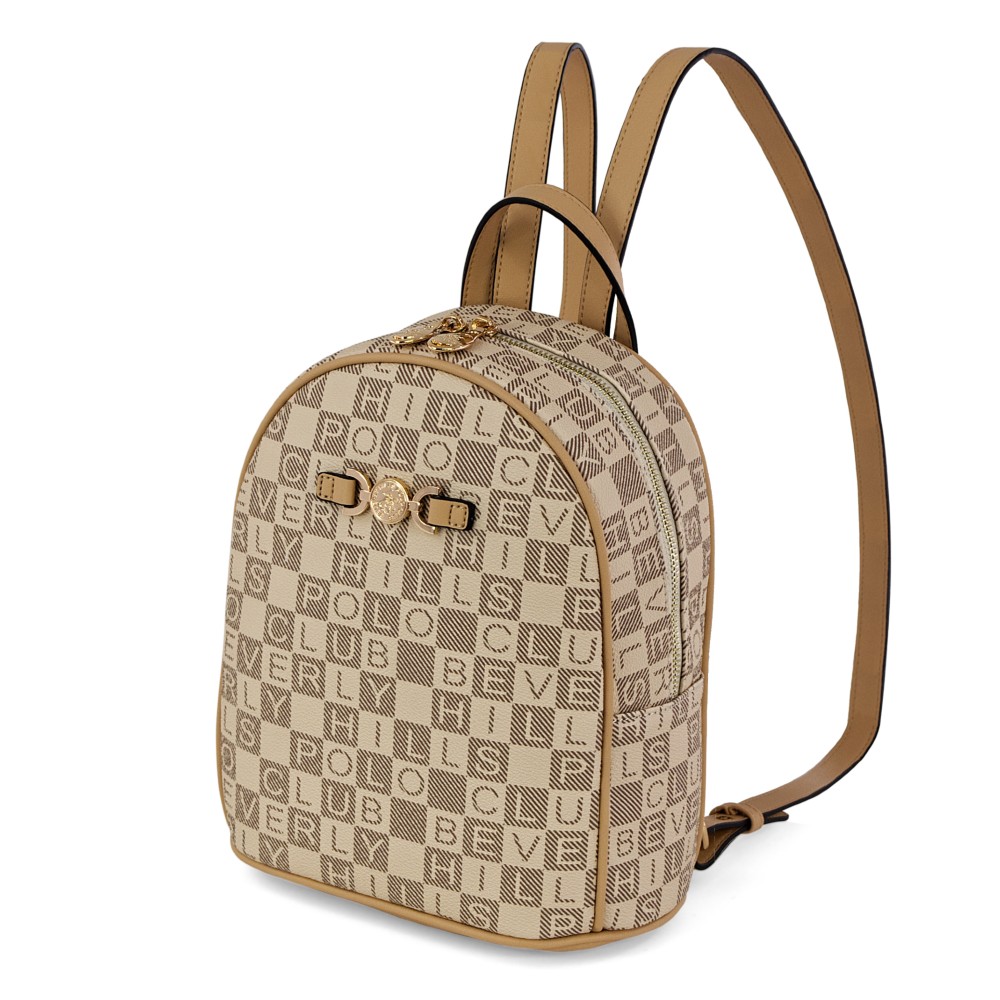 Beverly Hills Polo Club BH-4532 Backpack Γυναικεία Τσάντα Πλάτης Μπεζ Τσάντες