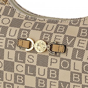 Beverly Hills Polo Club BH-4533 Γυναικεία Τσάντα Ώμου Μπεζ Τσάντες