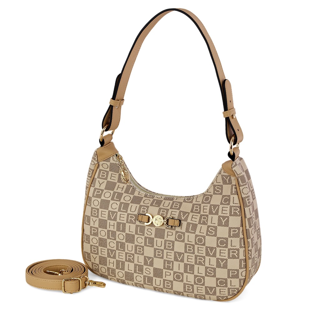 Beverly Hills Polo Club BH-4533 Γυναικεία Τσάντα Ώμου Μπεζ Τσάντες