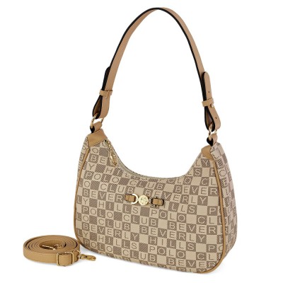 Beverly Hills Polo Club BH-4533 Γυναικεία Τσάντα Ώμου Μπεζ