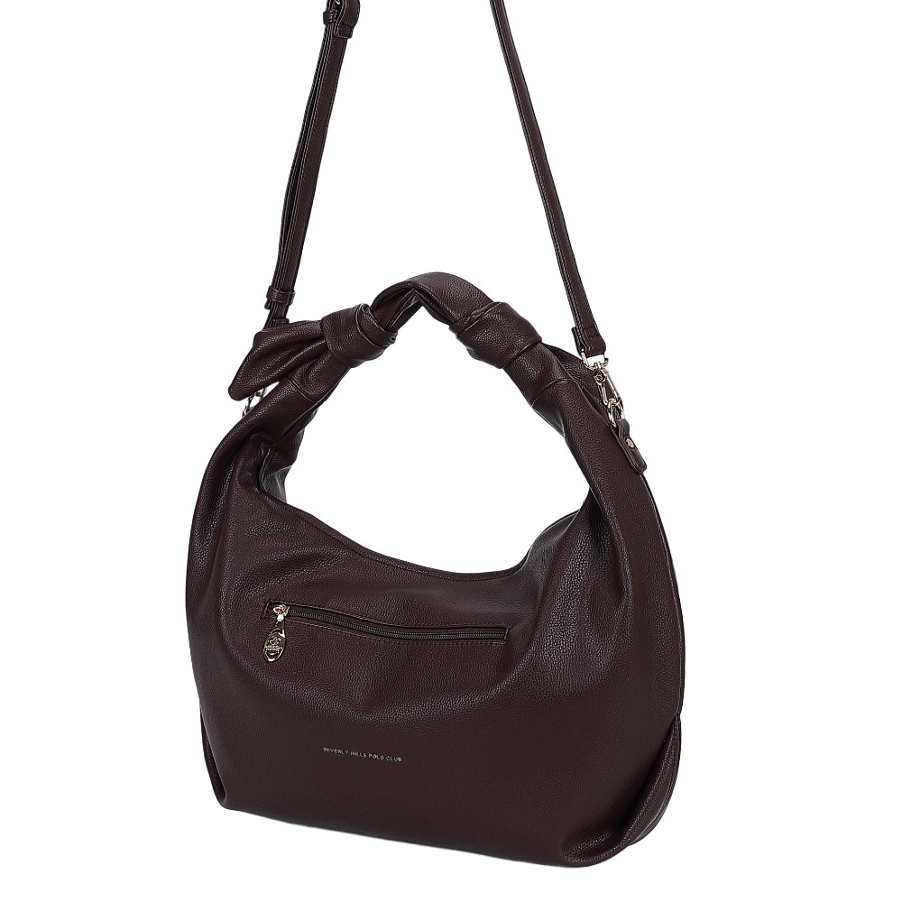 Beverly Hills Polo Club BH-4630 Γυναικεία Τσάντα Ώμου Μπορντό/Burgundy Τσάντες