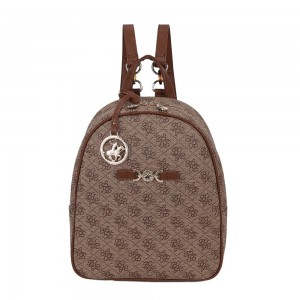 Beverly Hills Polo Club BH-4662 Backpack Γυναικεία Τσάντα Πλάτης Μπεζ Τσάντες