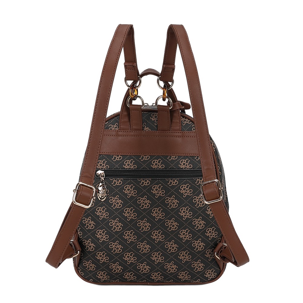 Beverly Hills Polo Club BH-4662 Backpack Γυναικεία Τσάντα Πλάτης Καφέ Τσάντες