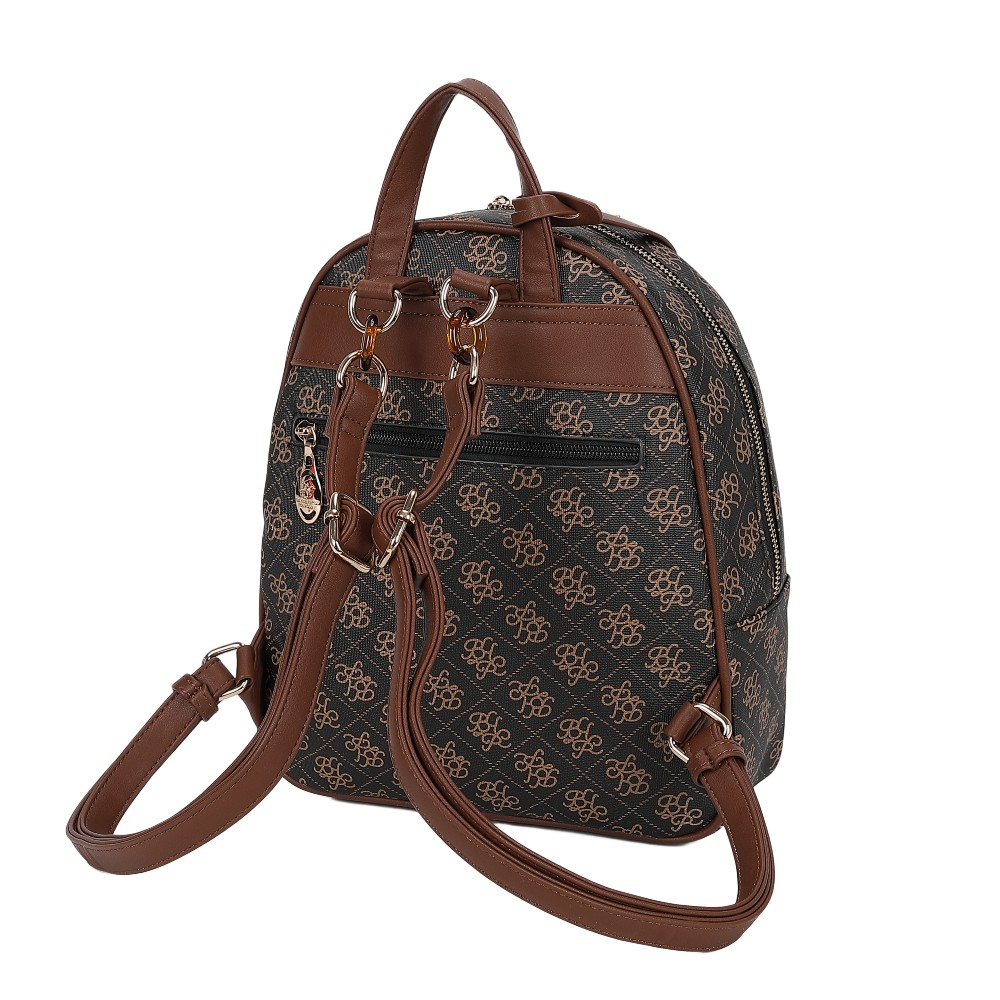 Beverly Hills Polo Club BH-4662 Backpack Γυναικεία Τσάντα Πλάτης Καφέ Τσάντες