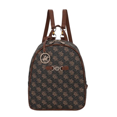 Beverly Hills Polo Club BH-4662 Backpack Γυναικεία Τσάντα Πλάτης Καφέ
