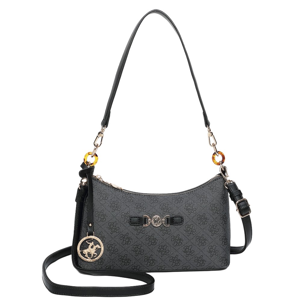 Beverly Hills Polo Club BH-4664 Women's Shoulder/Crossbody Bag Black Bags
