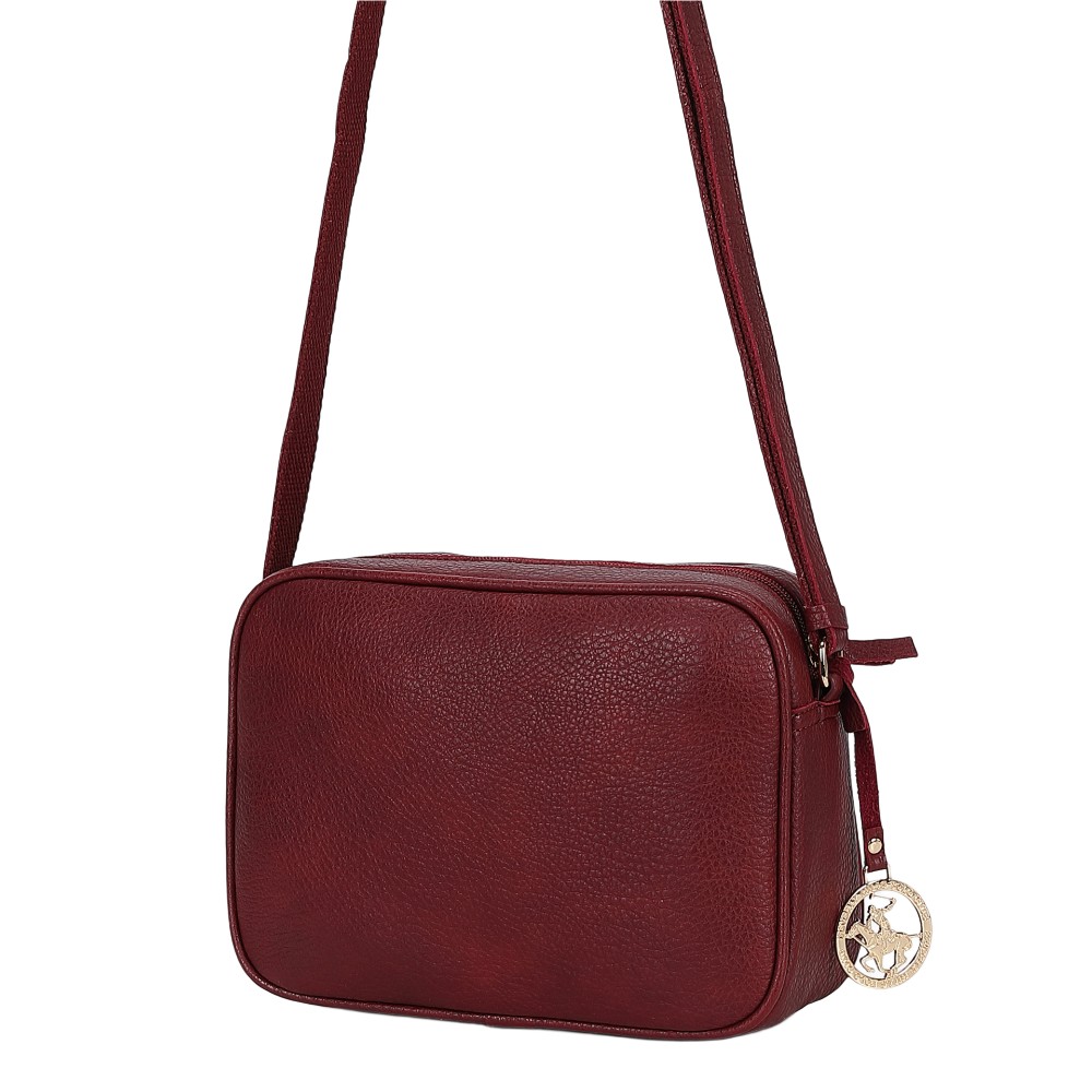 Beverly Hills Polo Club BH-4755 Γυναικεία Τσάντα Χιαστή/ώμου Μπορντό/Burgundy Τσάντες