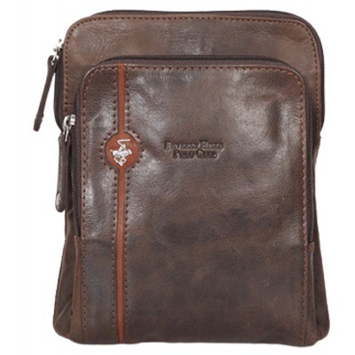 Beverly Hills Polo Club BH-380 Ανδρική Τσάντα Ώμου / Χιαστί Καφέ