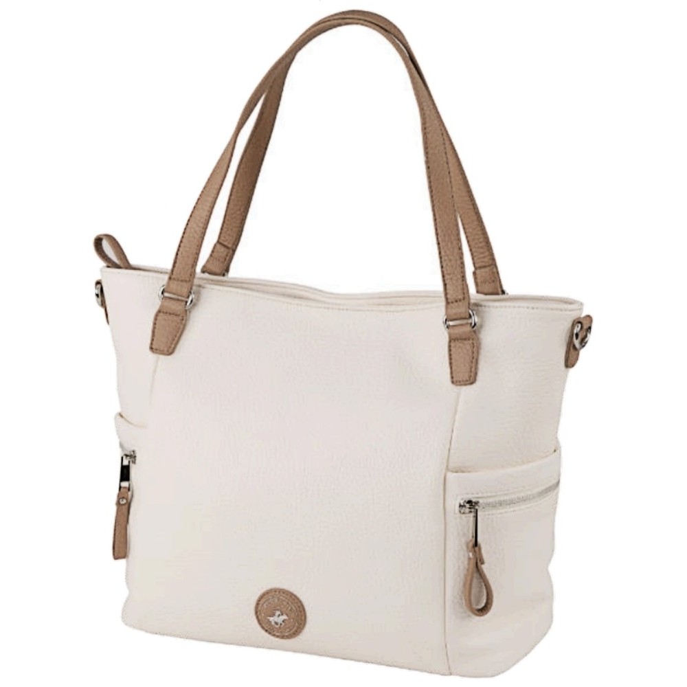 Beverly Hills Polo Club BH-4000 Γυναικεία Τσάντα Ώμου Μπεζ Bags