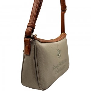 Beverly Hills Polo Club BH-4064 Γυναικεία Τσάντα Χιαστή Μπεζ