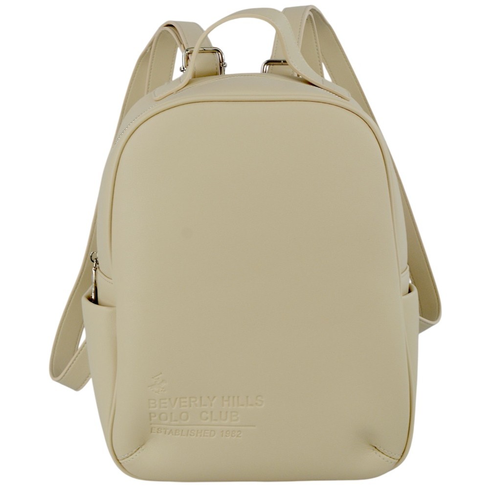 Beverly Hills Polo Club BH-4122 Γυναικεία Τσάντα Πλάτης Backpack Μπεζ Bags