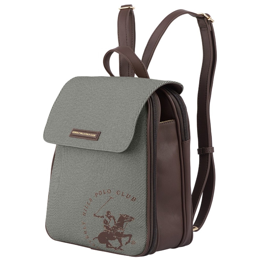 Beverly Hills Polo Club BH-4213 Γυναικεία Τσάντα Πλάτης Backpack Πράσινη Bags