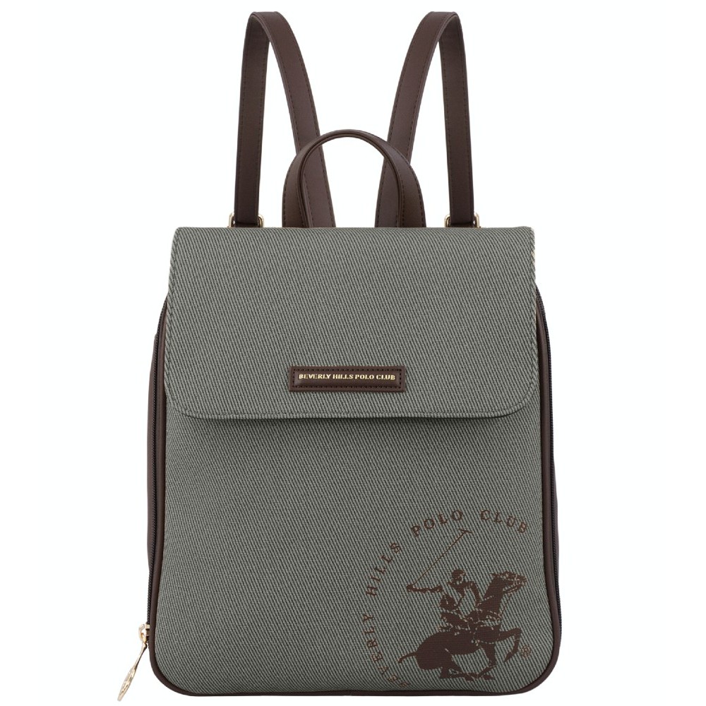 Beverly Hills Polo Club BH-4213 Γυναικεία Τσάντα Πλάτης Backpack Πράσινη Bags