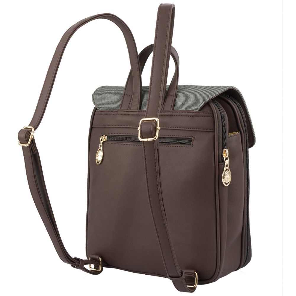 Beverly Hills Polo Club BH-4213 Γυναικεία Τσάντα Πλάτης Backpack Πράσινη Bags