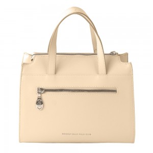 Beverly Hills Polo Club BH-4441 Γυναικεία Τσάντα Χειρός Μπεζ Τσάντες