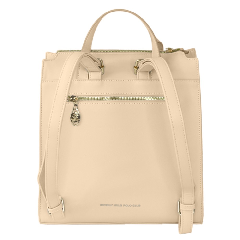 Beverly Hills Polo Club BH-4442 Backpack Γυναικεία Τσάντα Πλάτης Μπεζ Τσάντες