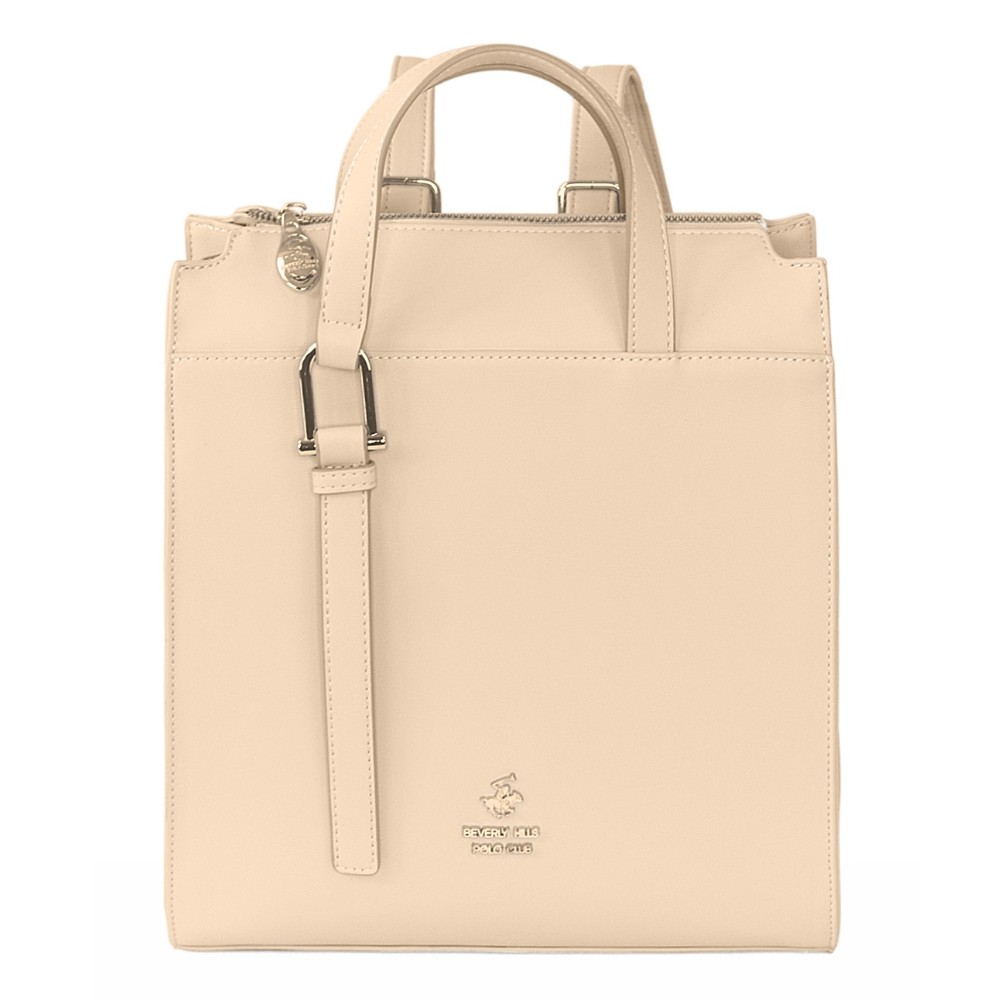 Beverly Hills Polo Club BH-4442 Backpack Γυναικεία Τσάντα Πλάτης Μπεζ Τσάντες