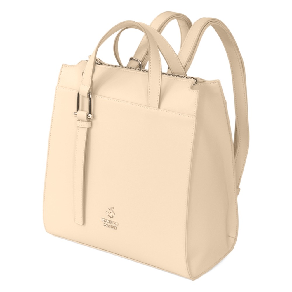 Beverly Hills Polo Club BH-4442 Backpack Γυναικεία Τσάντα Πλάτης Μπεζ Τσάντες