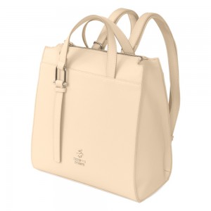 Beverly Hills Polo Club BH-4442 Backpack Γυναικεία Τσάντα Πλάτης Μπεζ Τσάντες