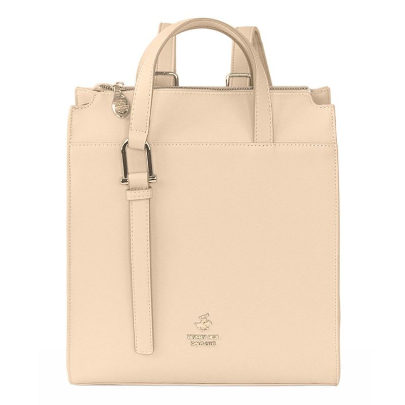 Beverly Hills Polo Club BH-4442 Backpack Γυναικεία Τσάντα Πλάτης Μπεζ Beverly hills Polo club