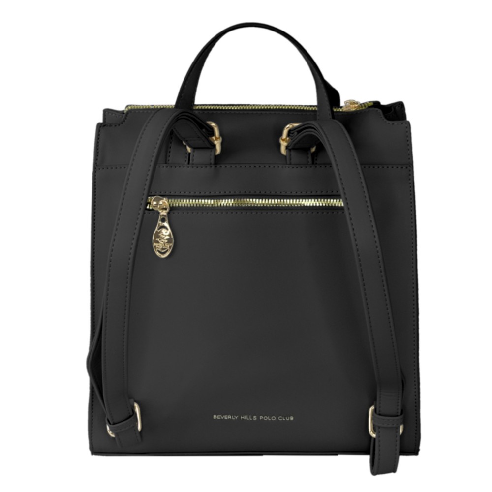 Beverly Hills Polo Club BH-4442 Backpack Γυναικεία Τσάντα Πλάτης Μαύρη Τσάντες