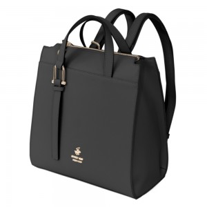 Beverly Hills Polo Club BH-4442 Backpack Γυναικεία Τσάντα Πλάτης Μαύρη Τσάντες