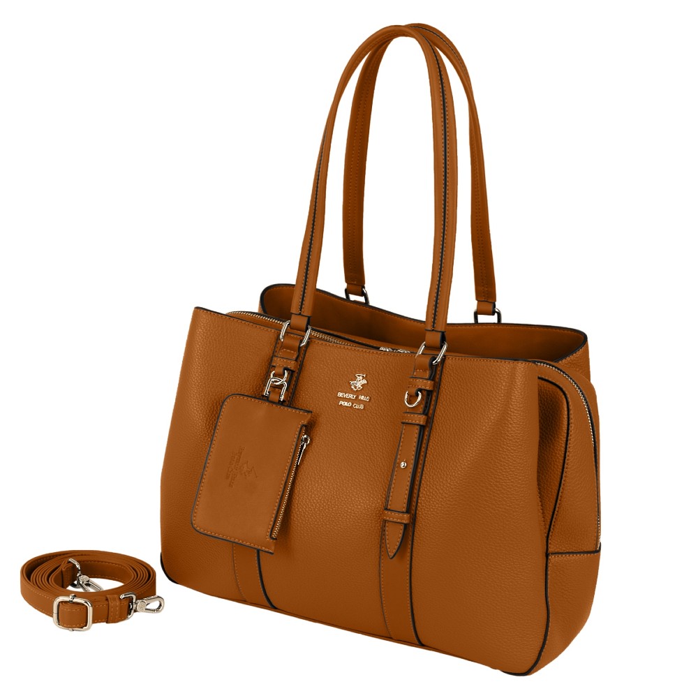 Beverly Hills Polo Club BH-4450 Women's Shoulder Bag Tan Bags